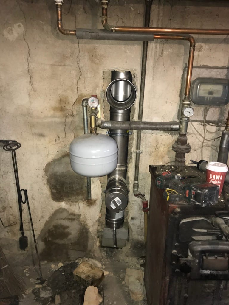 Wkład kominowy przy instalacji ciepłej wody użytkowej