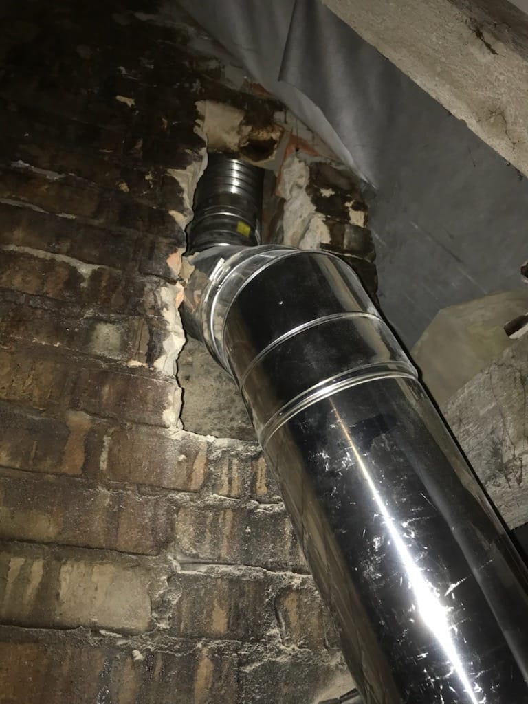 Wkład kominowy przy izolacji