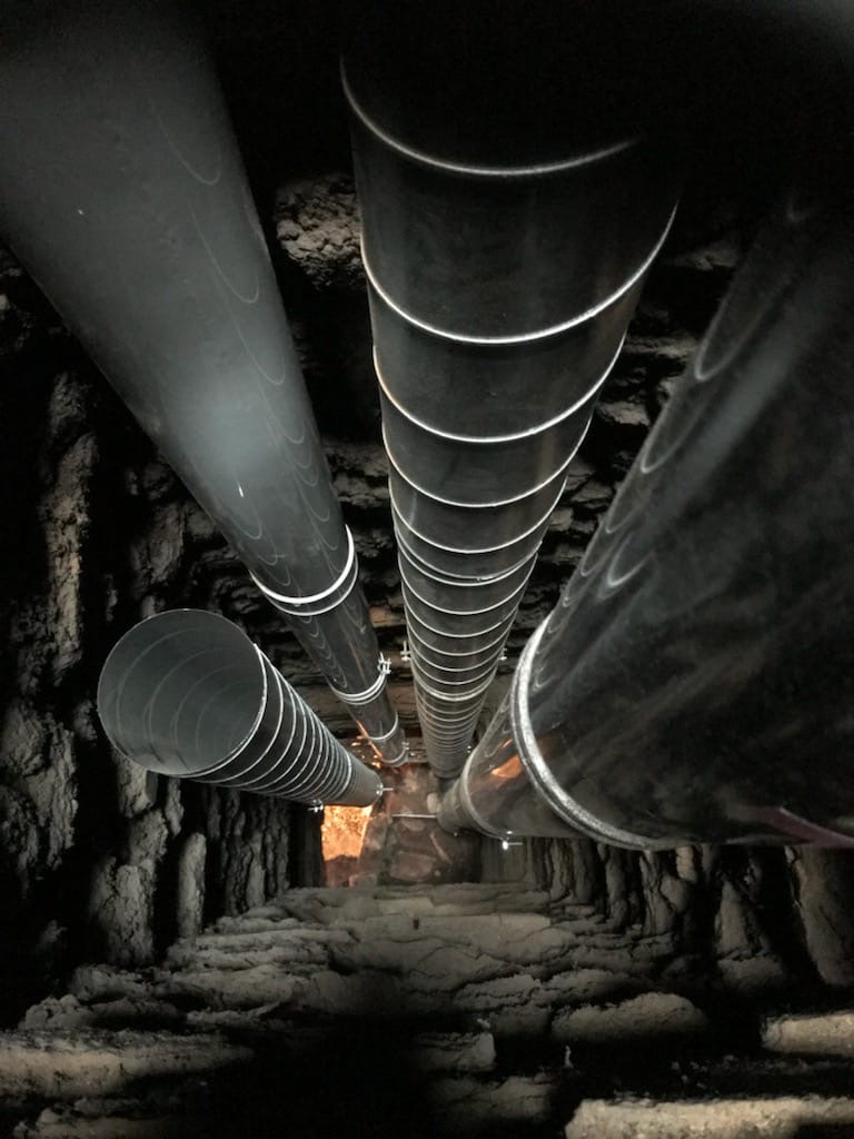 Wkłady kominowe widok z góry